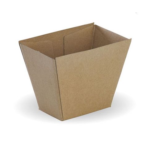 300 X Kraft Brown Disposable Chip Boxes Bulk Takeaway Party Chips Cups Box