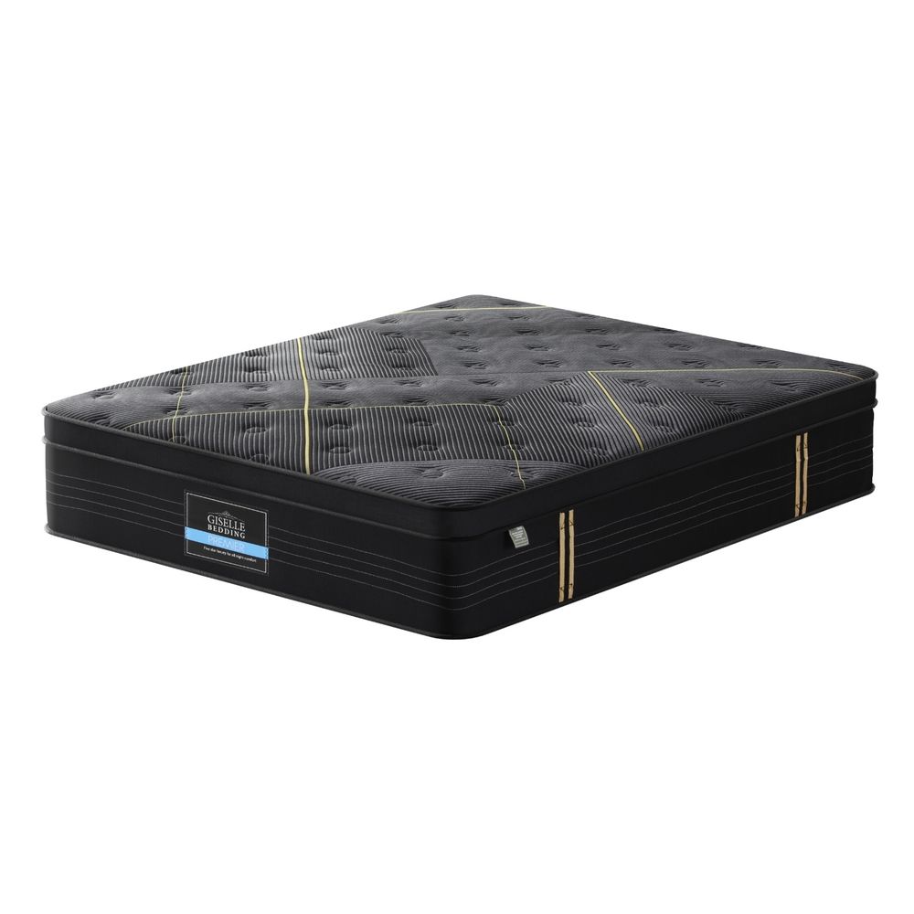 Giselle Bedding King Mattress 35cm Bamboo Charcoal Foam with Enhanced 6-turn Pocket Spring
