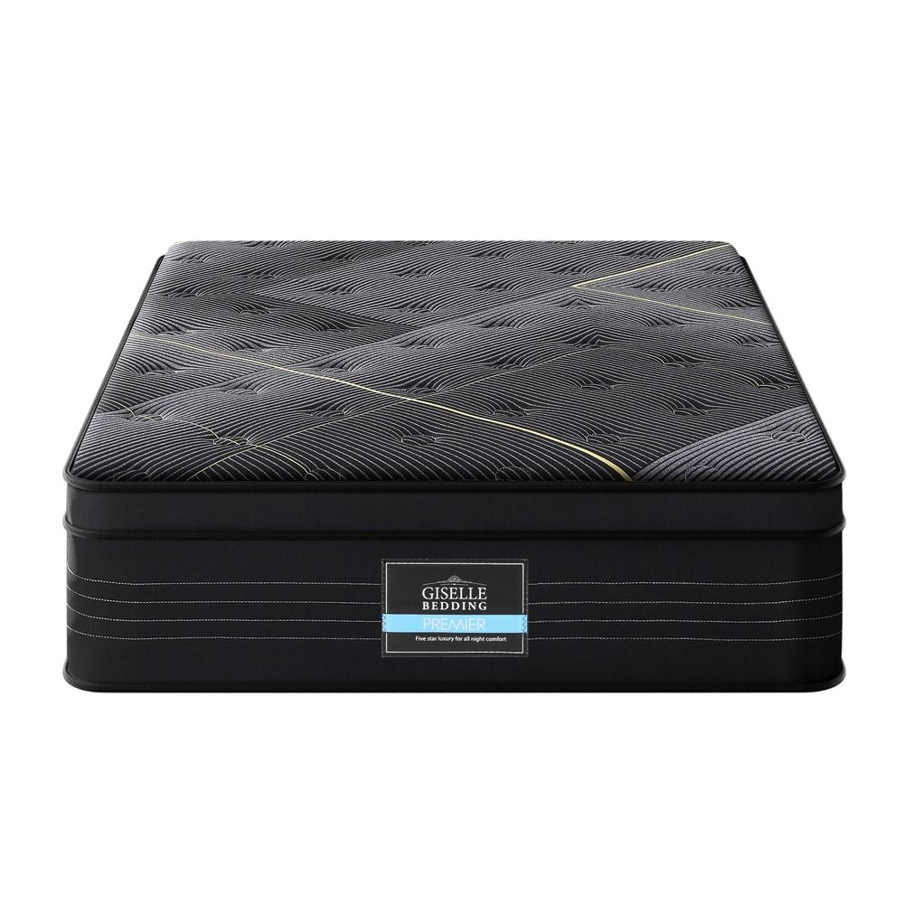 Giselle Bedding Single Mattress 35cm Bamboo Charcoal Foam with Enhanced 6-turn Pocket Spring