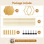 3Pcs Wedding Backdrop Pedestal Stand Gold Metal Hexagon Wedding Frame Plinth Pillars Table