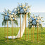 3Pcs Wedding Backdrop Pedestal Stand Gold Metal Hexagon Wedding Frame Plinth Pillars Table