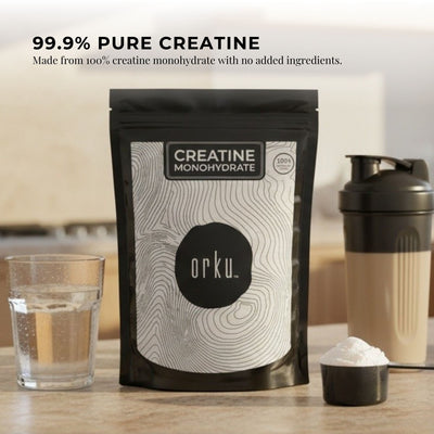 Orku 1Kg Creatine Monohydrate Powder 200 Mesh Micronised 99.9% Pure