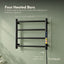 Tatibah Heated Towel Racks - Electric Warming Rails + Timer Matte Black