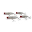 4 x Fishing Lures Hardbody 70mm Whiting Popper Bream Flathead Poppers Topwater