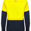 4 x Hard Yakka Basic 2 Tone Long Sleeve Vented Drill Shirt Yellow Navy
