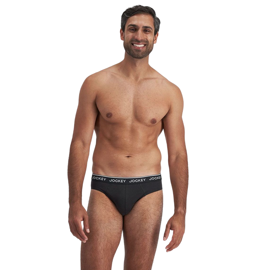 4 x Jockey Elastic Cotton Brief Underwear Black / Grey Undies
