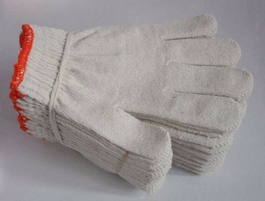 48 Pairs Pack X White Red Work Poly/Cotton General Purpose Elastic Yarn Gloves