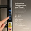 Tatibah Heated Towel Racks - Electric Warming Rails + Timer Matte Black