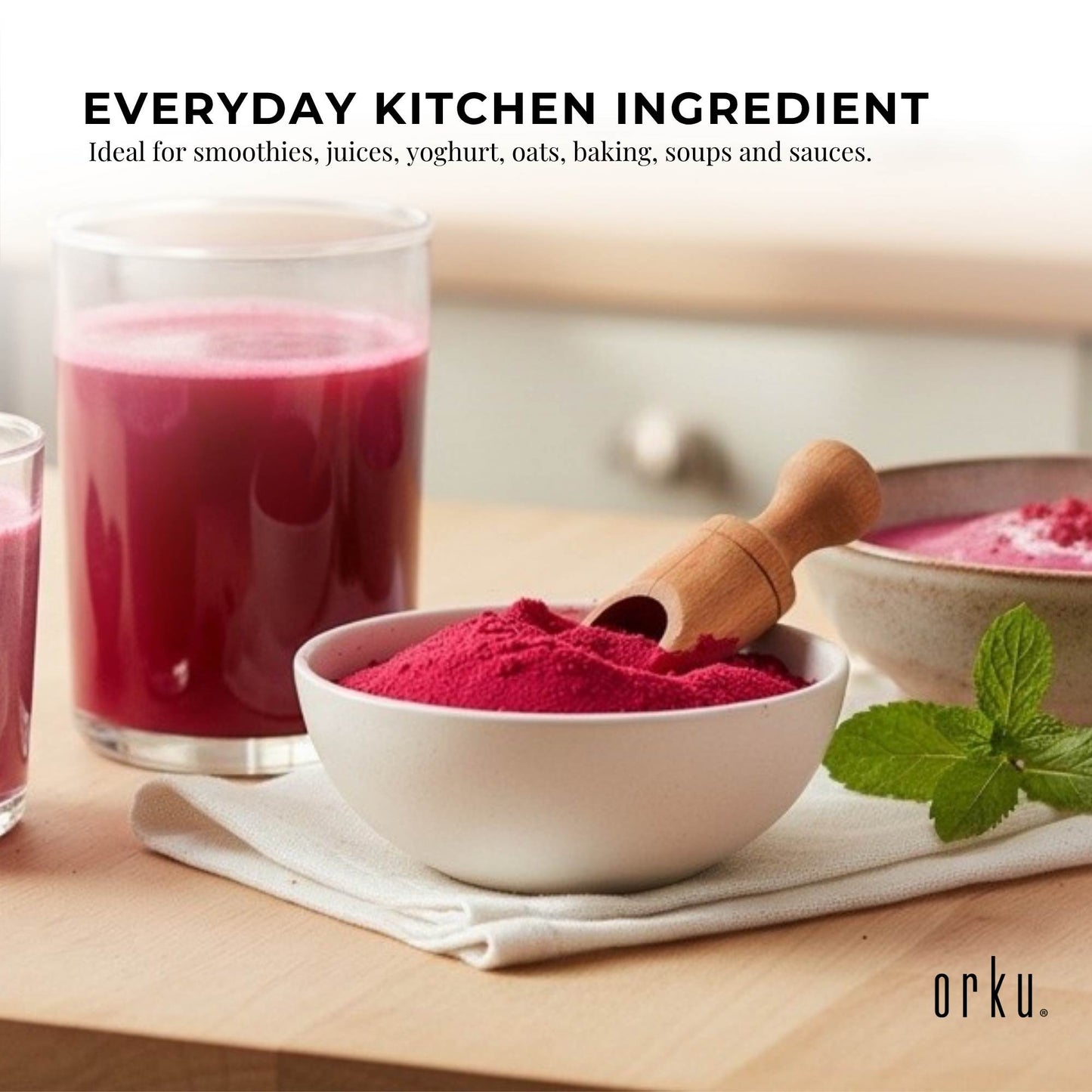 Orku 3Kg Organic Beetroot Powder ACO Certified 100% Pure Beet Root Tub
