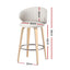 4x Artiss Bar Stools Dining Chairs Contoured Leather Wood Stool