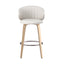 4x Artiss Bar Stools Dining Chairs Contoured Leather Wood Stool