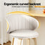 4x Artiss Bar Stools Dining Chairs Contoured Leather Wood Stool