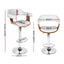 4x Artiss Bar Stools Gas Lift Leather with Armrest White