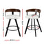 4x Artiss Bar Stools Swivel Kitchen Chairs Metal Legs Bentwood Counter White PU