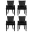 4x Artiss Dining Chairs Velvet French Provincial Armchair Black