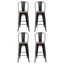 4x Artiss Metal Bar Stools Wooden Seat Retro Counter Stool