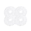 4x Kitchee Microfibre Mop Head Replacement for Kitchee Spin Mop - White Round