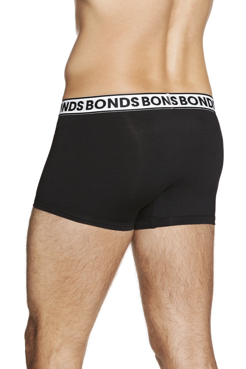 5 x Bonds Fit Trunks Mens Underwear Black W60