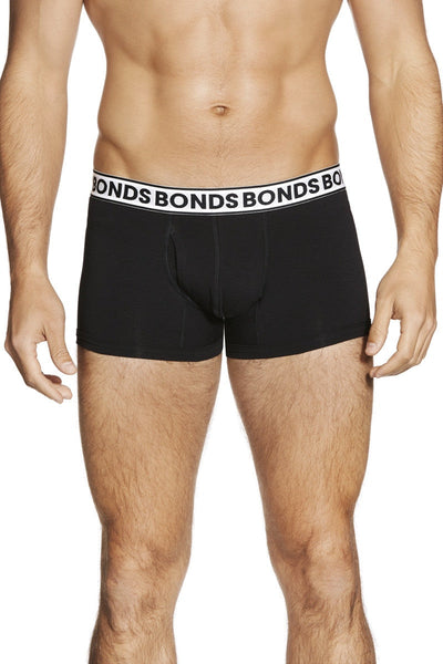 5 x Bonds Fit Trunks Mens Underwear Black W60
