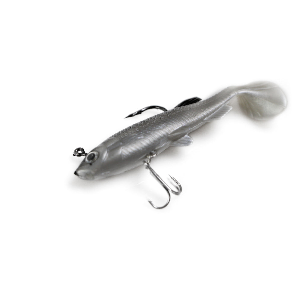 5 x Soft Plastic Vibe Freshwater Lures Mullet Flathead Jig Heads Cod Fishing