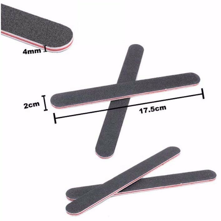 50 Pack X Professional Thick Straight Long Nail File Files Home Beauty Salon
