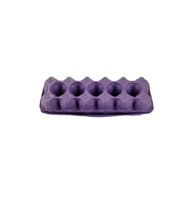 50 Recyclable 12-Egg Egg Cartons Full Dozen - Brown / Charcoal / Green / Purple