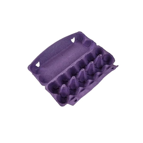 50 Recyclable 12-Egg Egg Cartons Full Dozen - Brown / Charcoal / Green / Purple