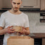 50 X Brown Kraft Paper Food Bowls And Lids 750Ml