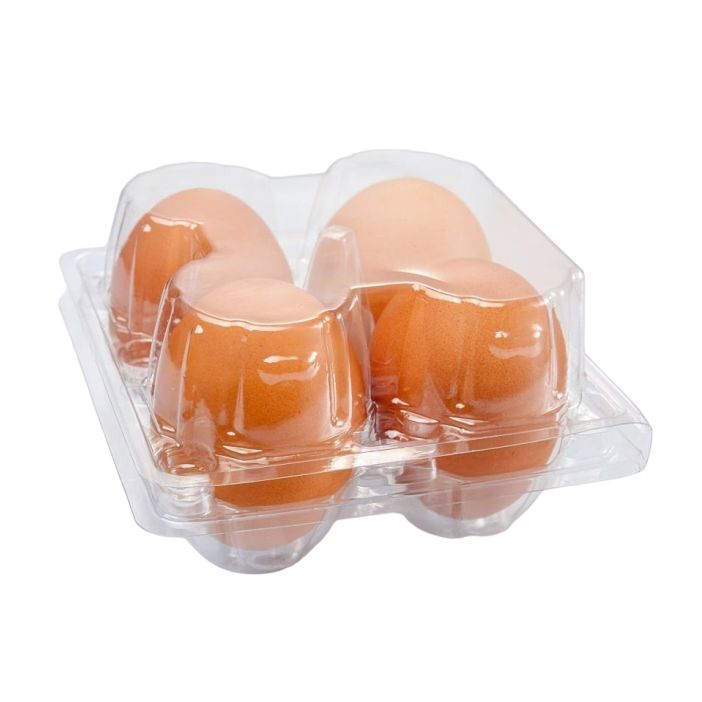 50 X Clear Duck Egg Cartons For 4 Large Eggs