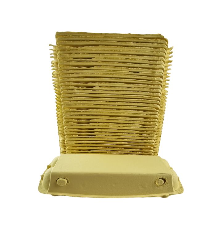 50 X Yellow Full Dozen Carton 12-Egg Recyclable Egg Cartons