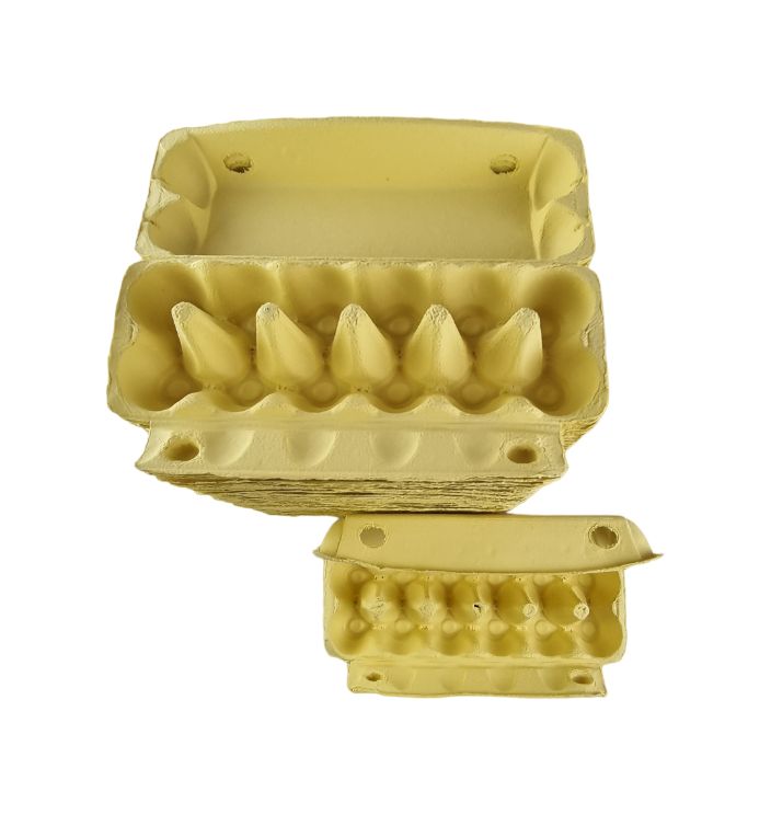50 X Yellow Full Dozen Carton 12-Egg Recyclable Egg Cartons