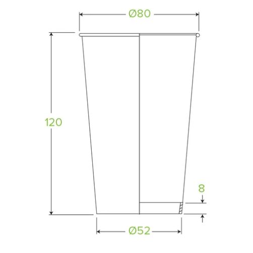 500 Cups + 500 Lids Disposable Biocup Coffee 280Ml/350Ml Bulk Paper Takeaway