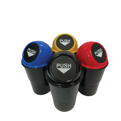 550ml Mini Car Rubbish Bin - Cup Holder Trash Can Coin Ashtray Random Colour