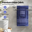 6 Pack Bath Towels Set Cotton Towel Navy