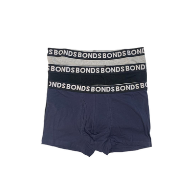 6 x Bonds Mens Everyday Trunks Underwear Grey / Black / Blue Undies