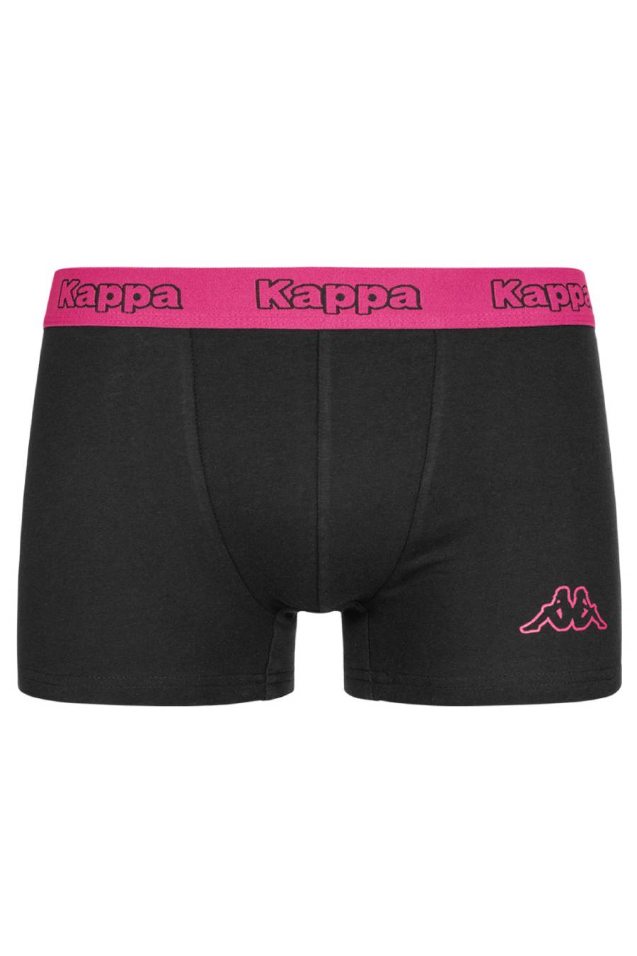 6 x Kappa Mens Black/Fuchsia Boxer Shorts Comfy Trunks