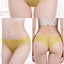 6 x Womens Lace Sexy Briefs Undies Coloured Solid Underwear Jocks With Bow