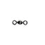 60Pcs X Black Brass Barrel Fishing Swivel Ball Bearing Tackle Swivels