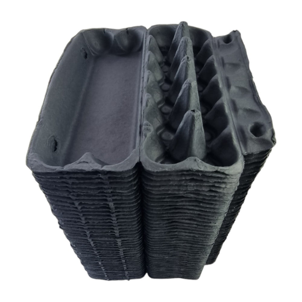 75 X Charcoal Full Dozen Carton 12-Egg Recyclable Egg Cartons