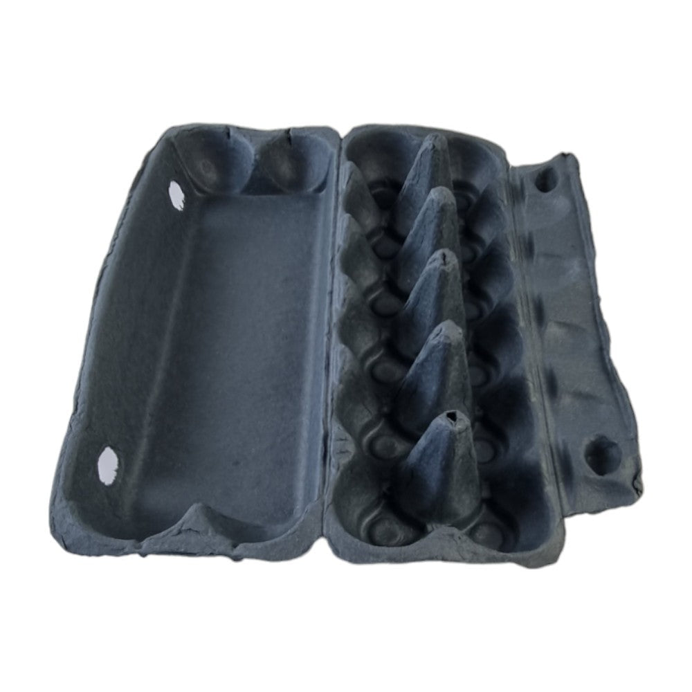 75 X Charcoal Full Dozen Carton 12-Egg Recyclable Egg Cartons