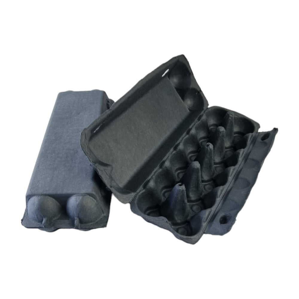75 X Charcoal Full Dozen Carton 12-Egg Recyclable Egg Cartons