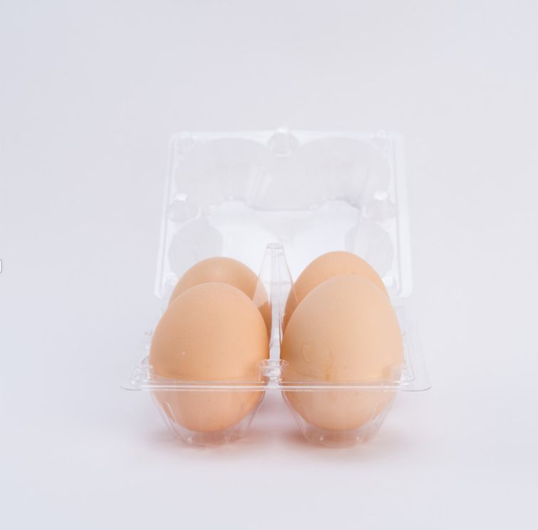 75 X Clear Duck Egg Cartons For 4 Large Eggs