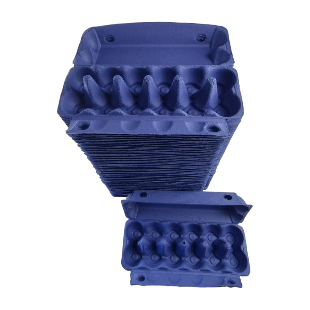 75 X Dark Blue Full Dozen Carton 12-Egg Recyclable Egg Cartons