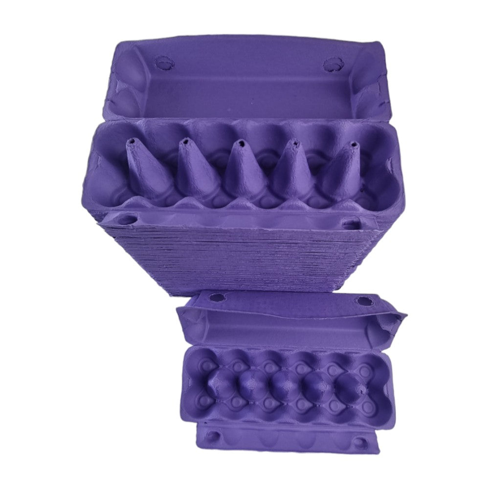 75 X Dark Purple Full Dozen Carton 12-Egg Recyclable Egg Cartons