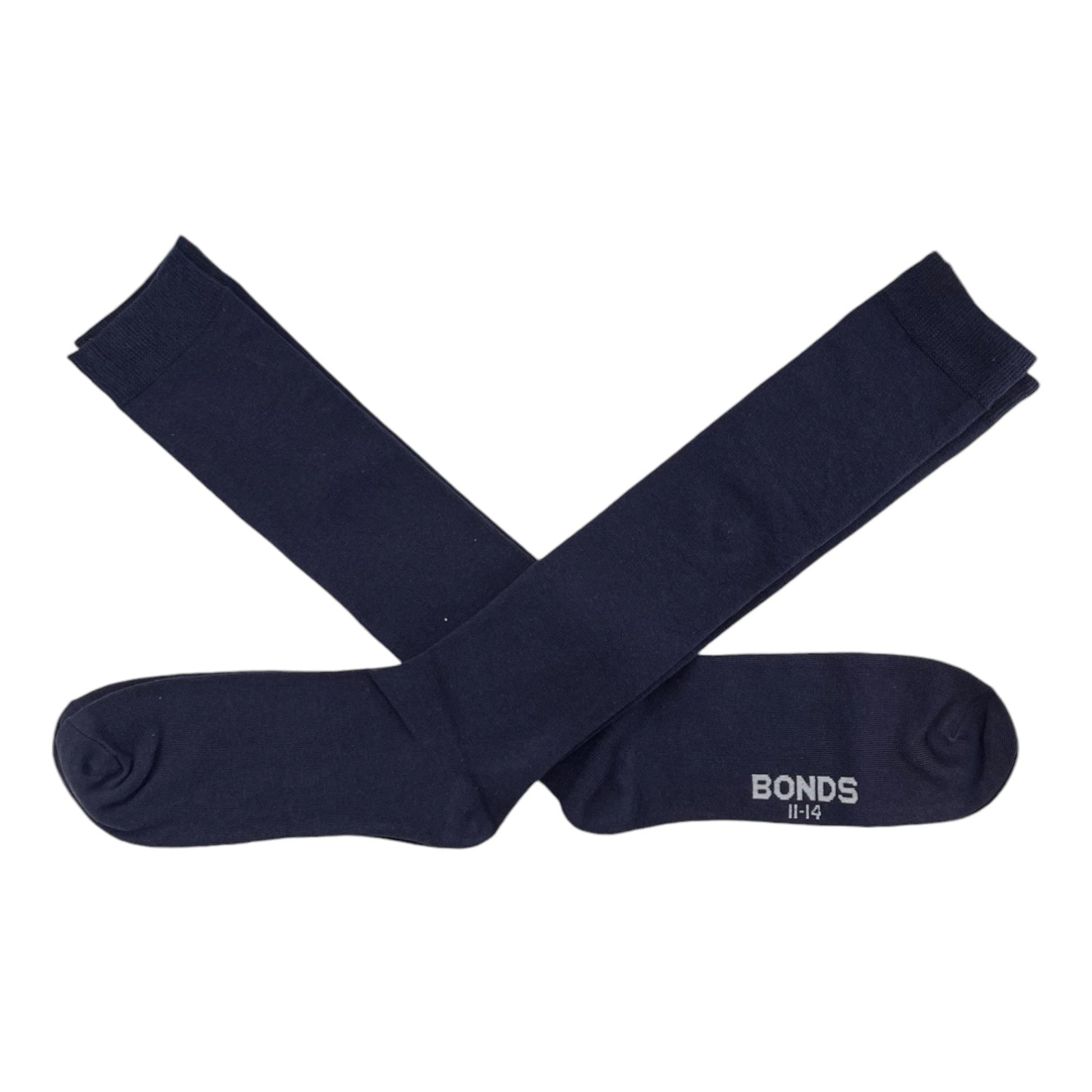 8 Pairs X Bonds Kids Unisex Everyday School Knee High Navy Socks
