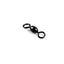 90Pcs X Black Brass Barrel Fishing Swivel Ball Bearing Tackle Swivels
