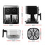 Devanti 4.5L Glass Air Fryer Kitchen Oven Knob Control 1350W Healthy Cooker Black
