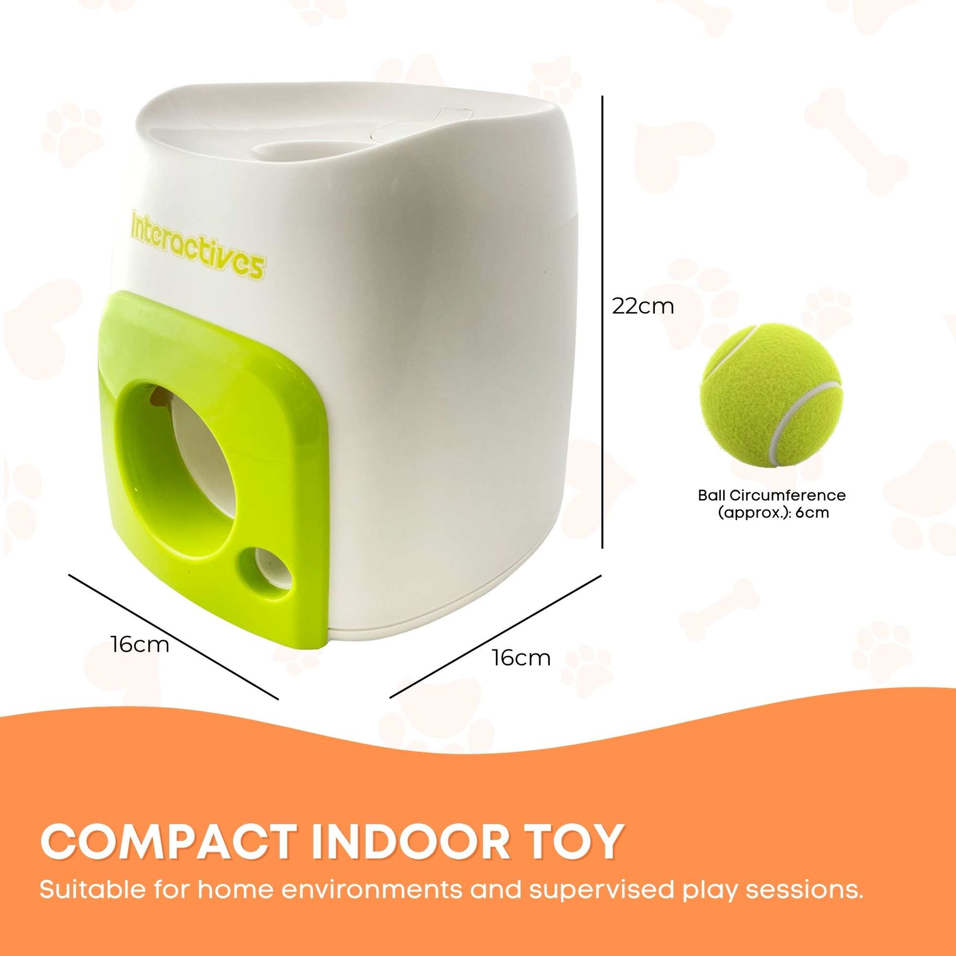 AFP Interactive Treat Reward Dog Toy - Enrichment Play Ball Drop Snack Dispenser