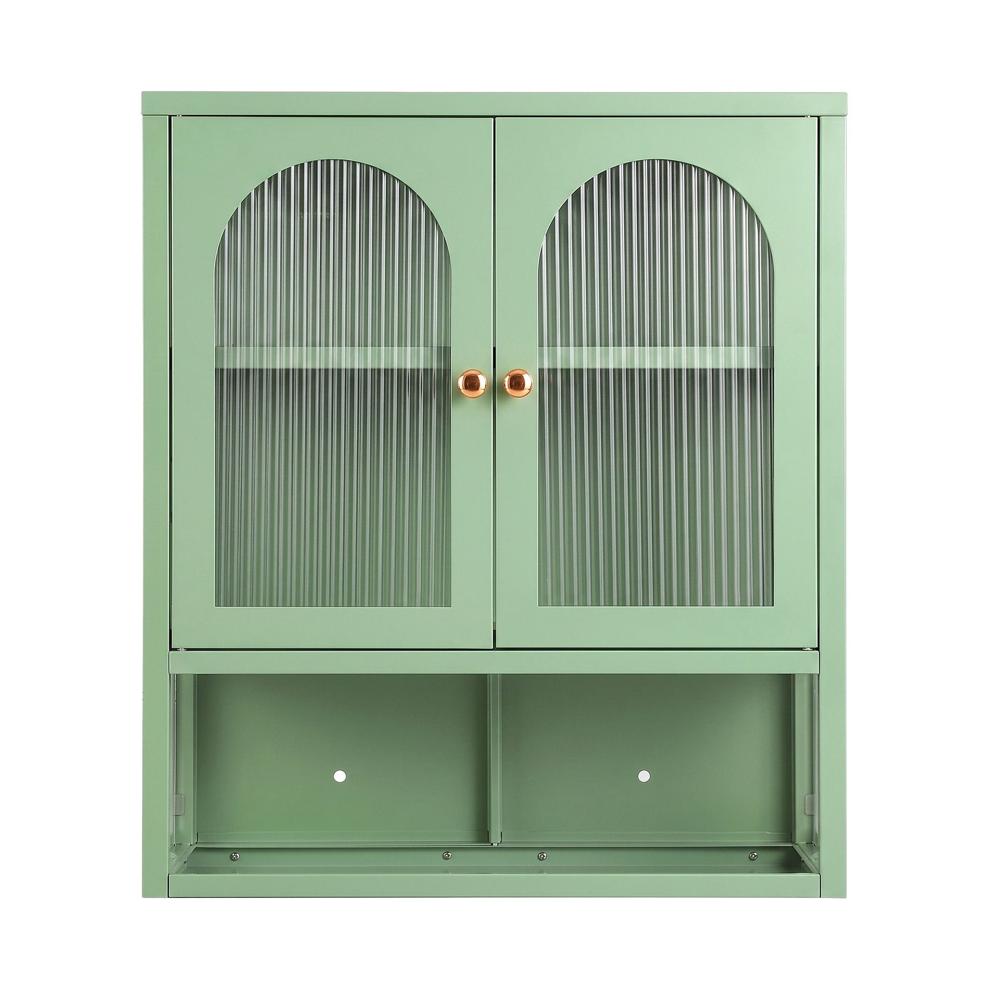 Artiss Buffet Cabinet Sideboard Wall Mounted Fluted Display Storage 70cm Green