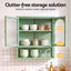 Artiss Buffet Cabinet Sideboard Wall Mounted Fluted Display Storage 70cm Green